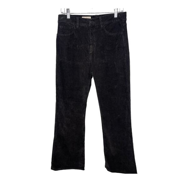 NWT! Nili Lotan 6 Celia CORDUROY $375 High Rise Bootcut Pants Ribbed Jean Black - Picture 2 of 13